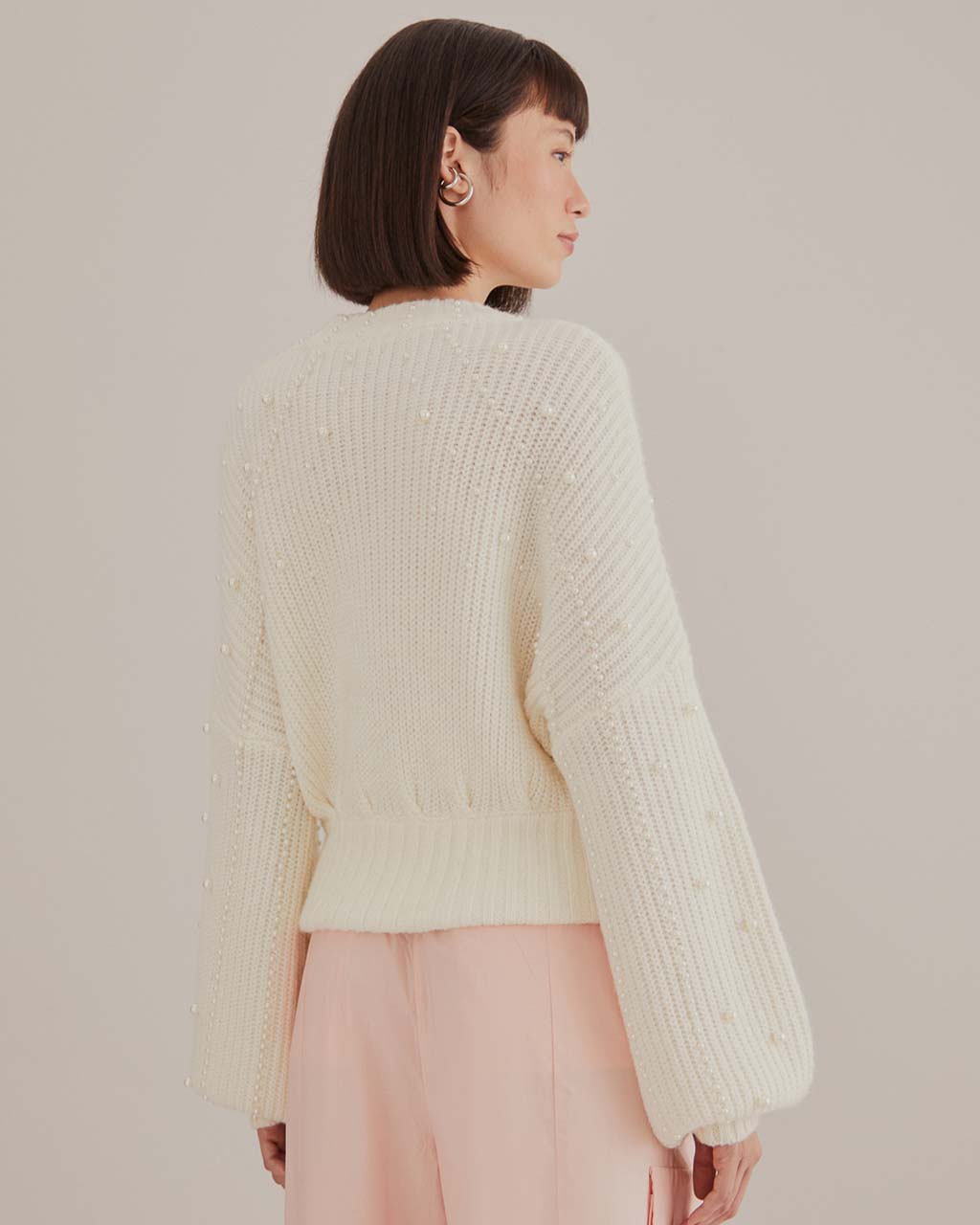 Pearl detail outlet sweater