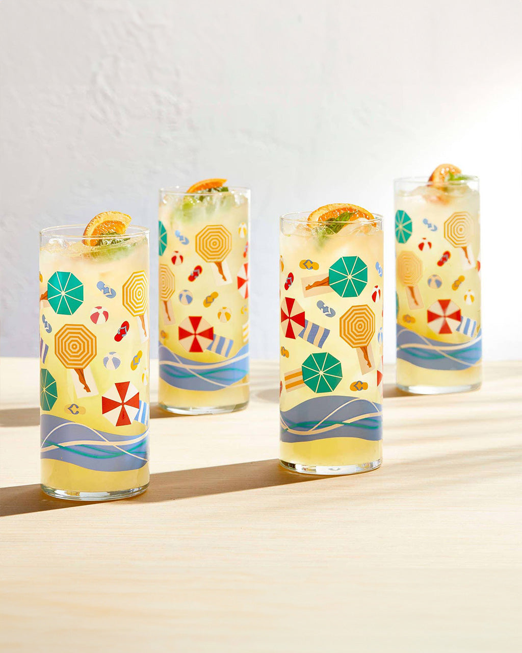 Libbey Mid-Century Marine Life Glasses (Set of 4)