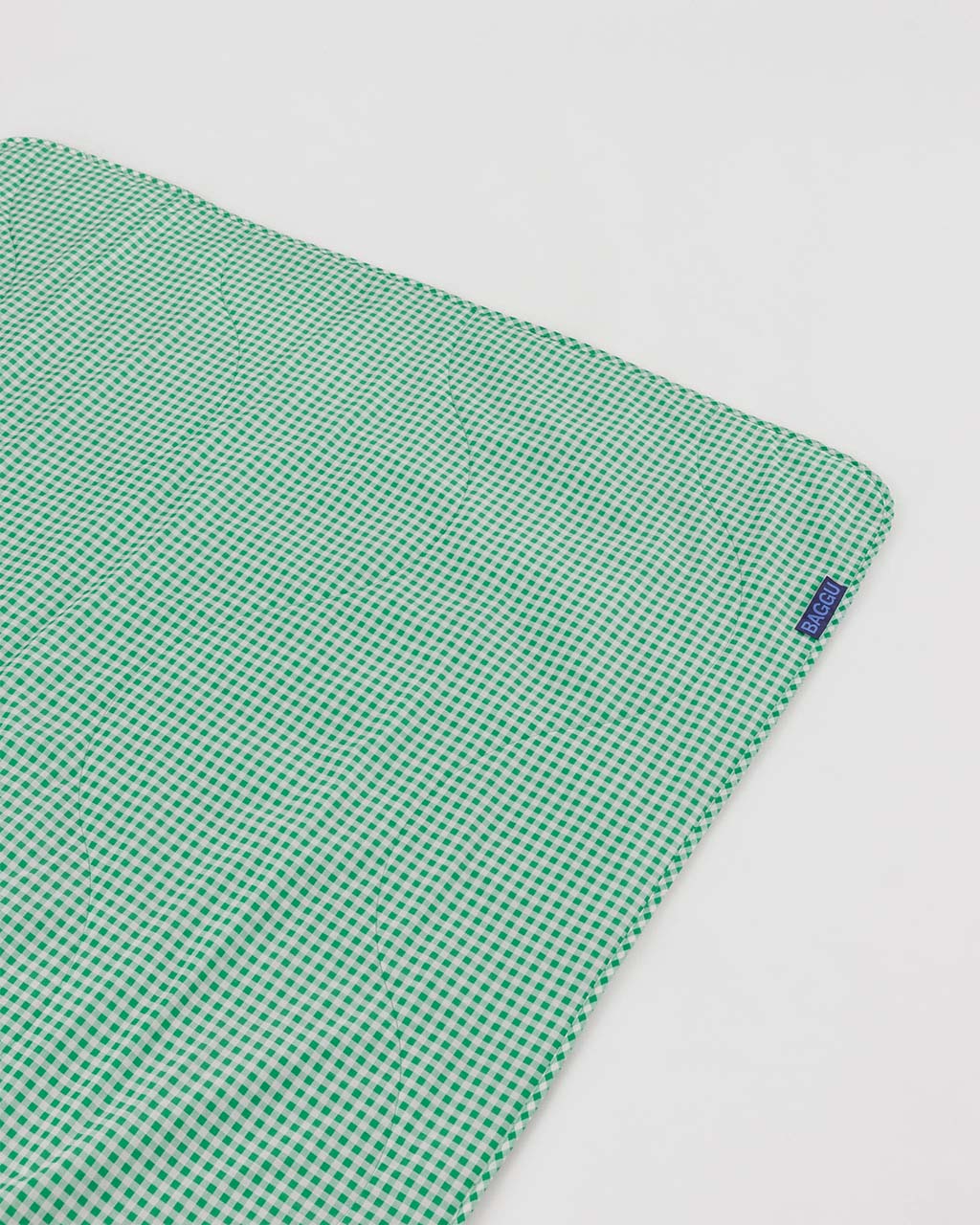 Green gingham online blanket