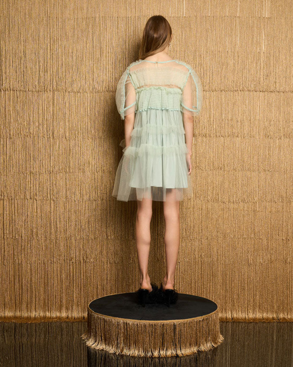 Studio Tulle Mini Dress - Sea Green