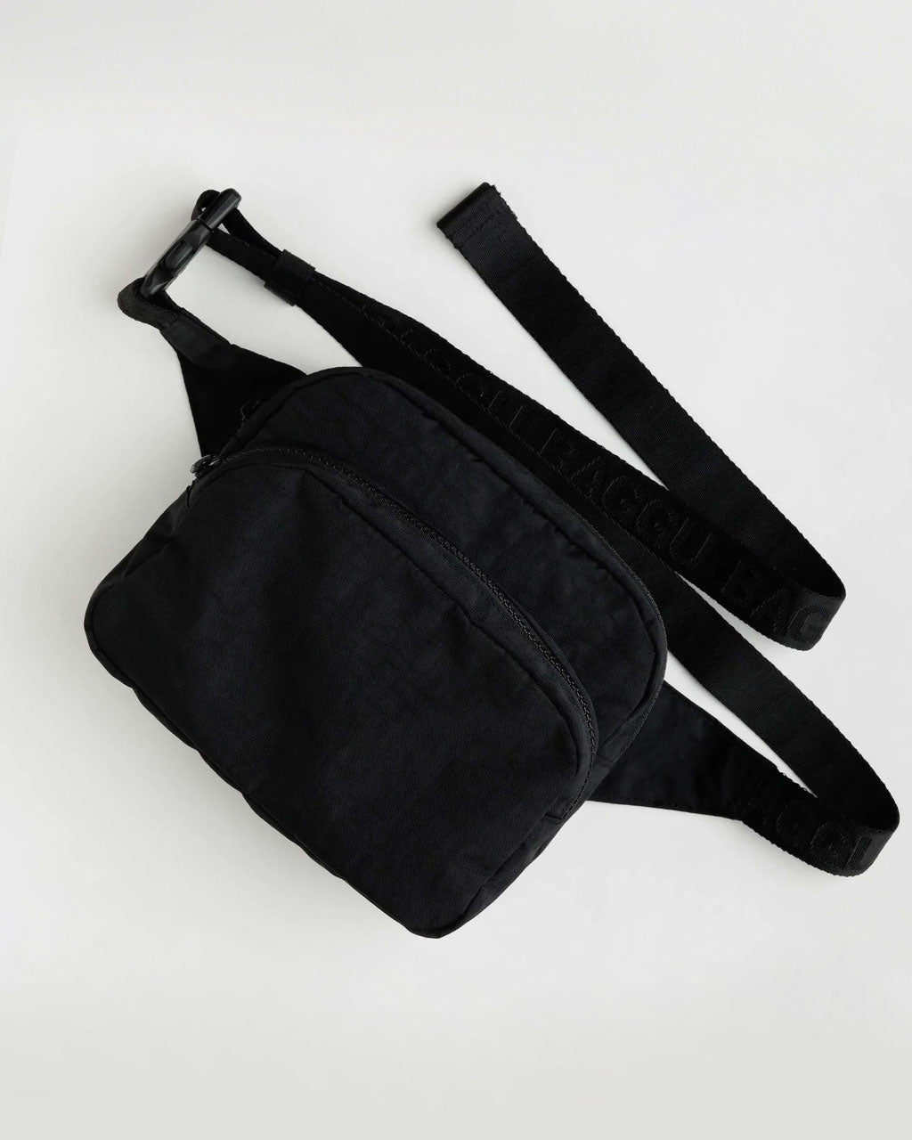 Black Slant-Stitched Sling Bag | Somi White