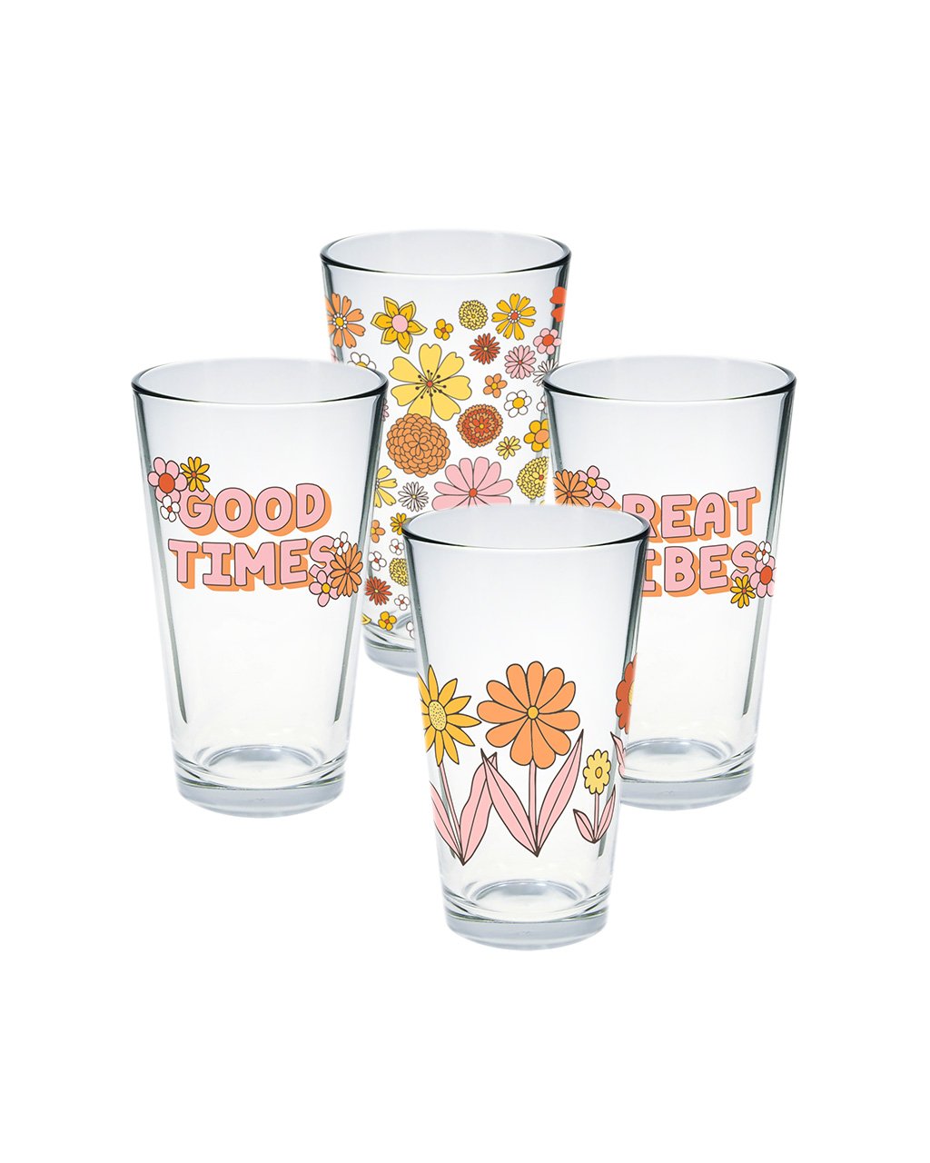 Libbey Vintage Flower Power Cooler Glasses 16 oz. & Reviews