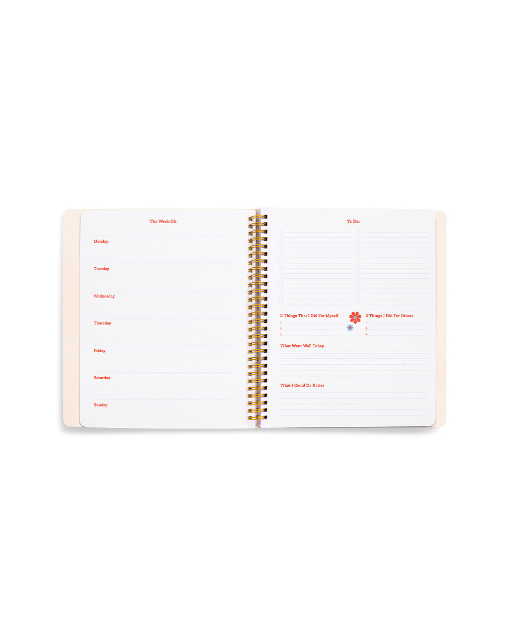 Undated Weekly Planner - Greenery To Do List Notebook, A5