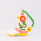 pink ceramic cowboy boot ornament with pink floral detail