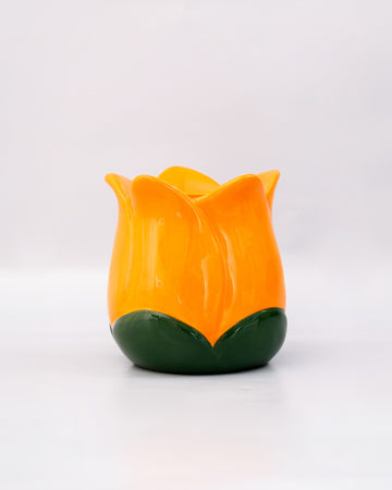 yellow tulip pencil cup