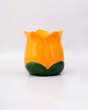 yellow tulip pencil cup