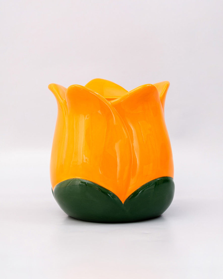 yellow tulip pencil cup