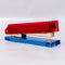 side view of pink, red and blue acrylic stapler