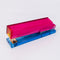 top view of pink, red and blue acrylic stapler