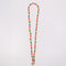 colorful beaded crossbody phone lanyard with gold carabiners