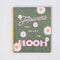 interior graphics with pink and yellow 'flowers are meant to bloom' with grass and white daisy background