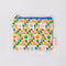 front view of colorful star quilt coin purse