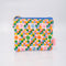 side view of colorful star quilt coin purse