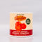 cream tomato can ceramic planter with 'from the garden, 100% home grown" and 'salty & sweet crushed tomatoes' label