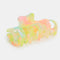 pastel rainbow large hair claw with double teeth