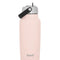 light pink stainless steel water bottle with flip sip lid