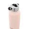 top view of light pink stainless steel water bottle with flip sip lid