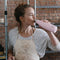 model using light pink 17 oz stainless steel water bottle