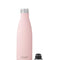 light pink 17 oz stainless steel water bottle with lid unscrewed