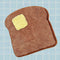 toast and butter shaped throw rug