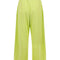 back view of lime green wide leg pants