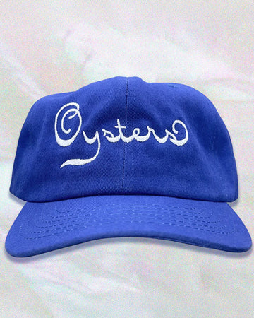 royal hat with white 'oysters' across the front