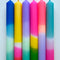 Brights Dip Dye Dinner Candles - Set Of 6