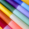 up close of set of 6 colorful two toned taper candles