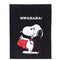 black pillowcase style trick or treat bag with snoopy dracula saying 'MWAHAHAH!