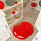 large red beefsteak tomato throw rug in a pantry