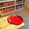 large red beefsteak tomato throw rug in the sunlight