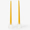 set of 2 taper candles in candle holders