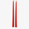 set of 2 coral taper candles