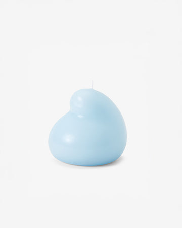 light blue blob unscented candle