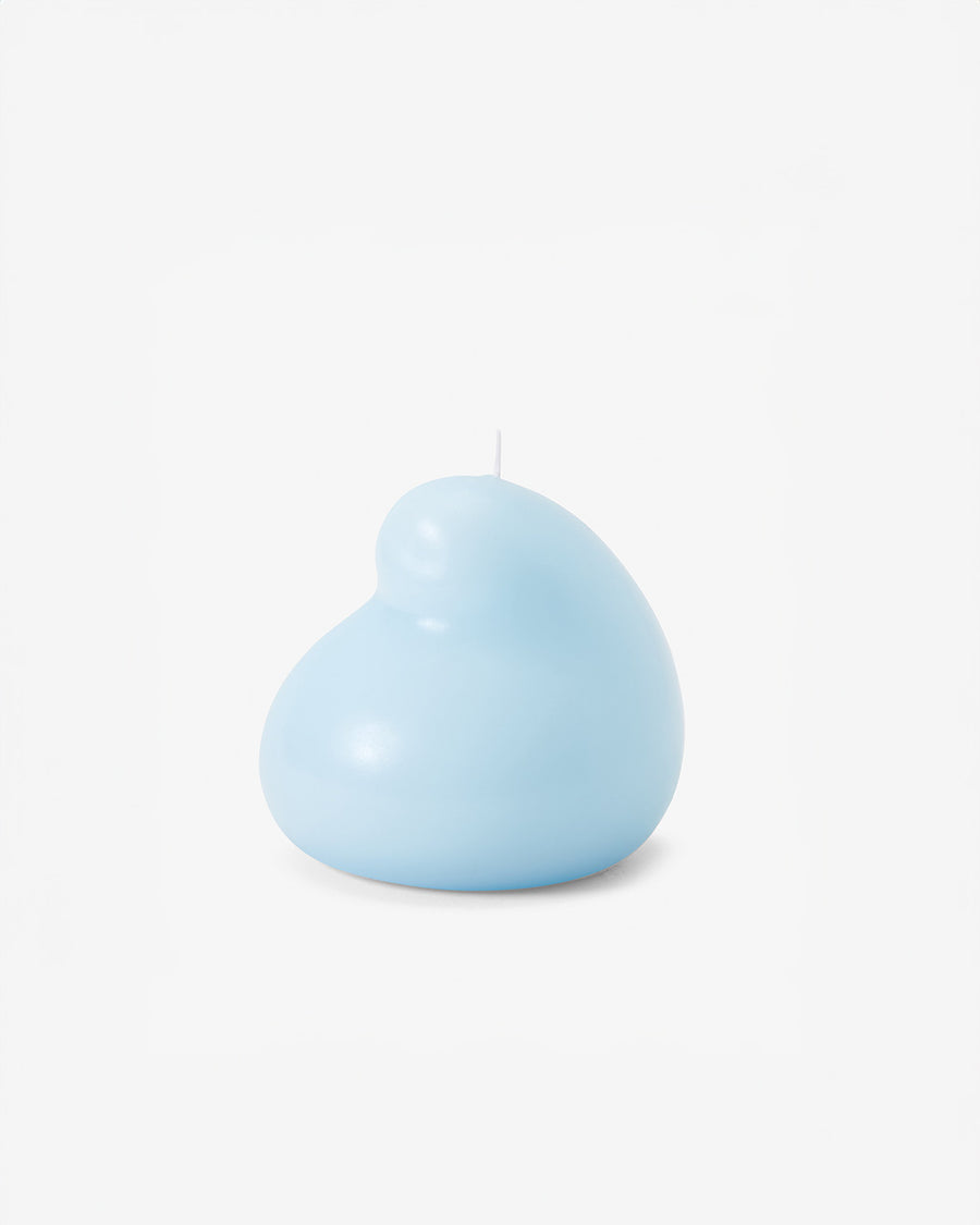 light blue blob unscented candle