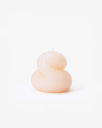 light peach blob unscented candle