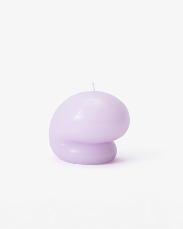 light purple blob unscented candle