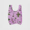 purple baby baggu with peanuts spike and cactus print