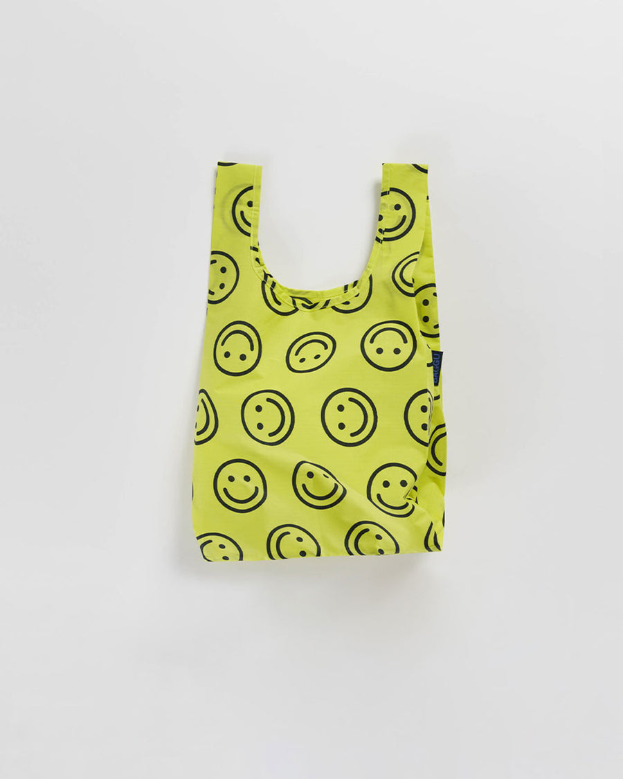 baby baggu in yellow happy print