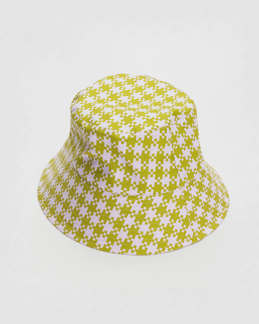 Bucket Hat - Pink & Pistachio Pixel Gingham – ban.do