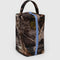 realistic branch and leaves dopp kit with cornflower accent zipper