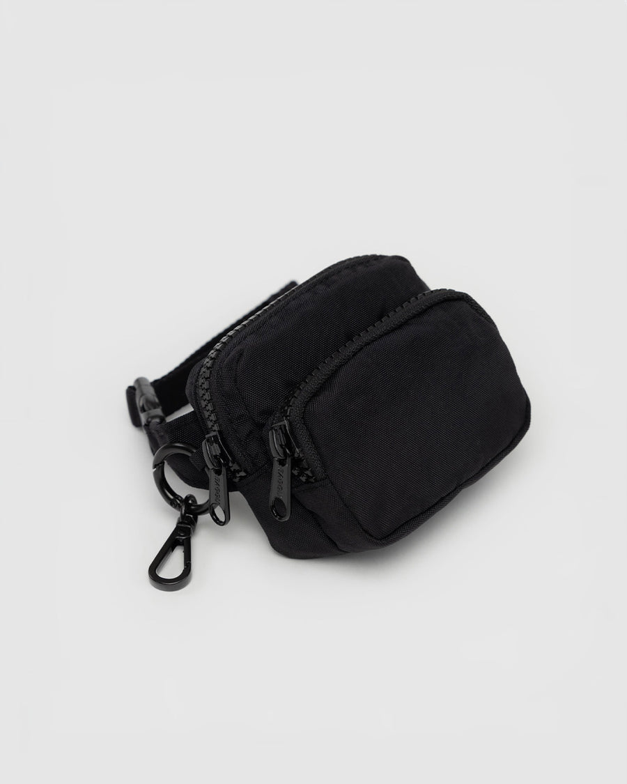 black mini baggu fanny pack keychain