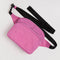 hot pink nylon fanny pack