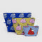 set of three go pouch set: red snoopy puffer, pink snoopy puffer, and blue snoopy puffer