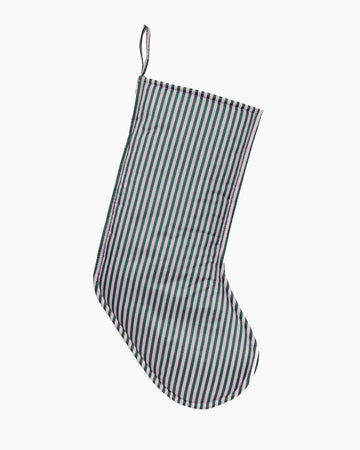 lilac candy stripe holiday stocking