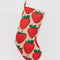 pink strawberry print holiday stocking