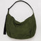 dark green large nylon crescent bag