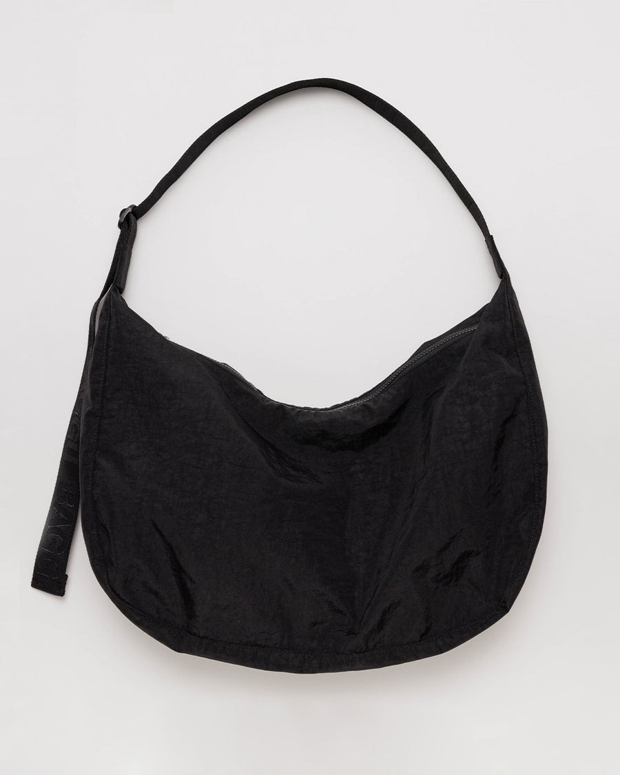 Large Nylon Crescent Bag - Black – ban.do