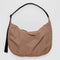 light brown large nylon crescent bag