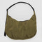 dark green large crescent baggu bag